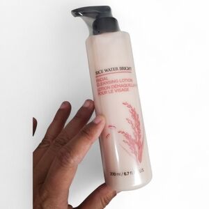 Rice Water Bright Facial Cleansing Lotion - Pink Bottle
